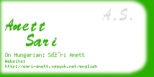 anett sari business card